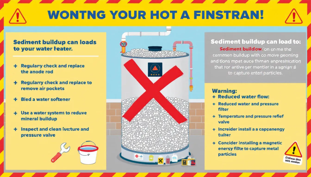 Preventing sediment buildup in hot water heaters.